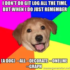 Git log - A dog